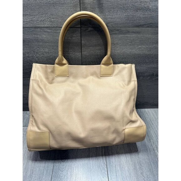 TORY BURCH Tote Bag Handbag Logo Switch Beige - Picture 3 of 12
